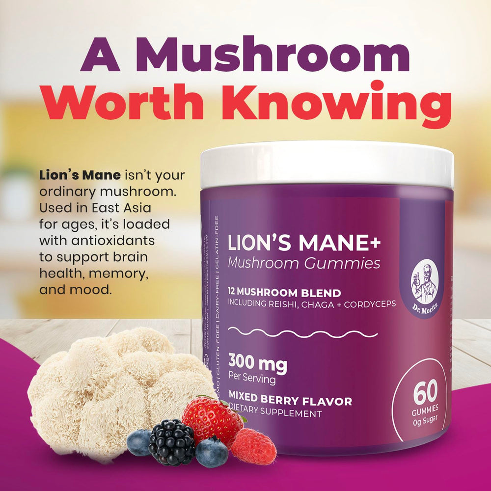 DR. MORITZ Lions Mane Gummies daily dose for easy wellness routine