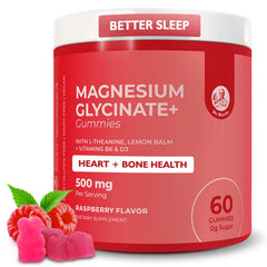 DR. MORITZ magnesium glycinate gummies bottle with raspberry flavor for daily relaxation.