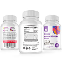 DR. MORITZ magnesium gummies bottle with label conveys non-GMO and vegetarian features.