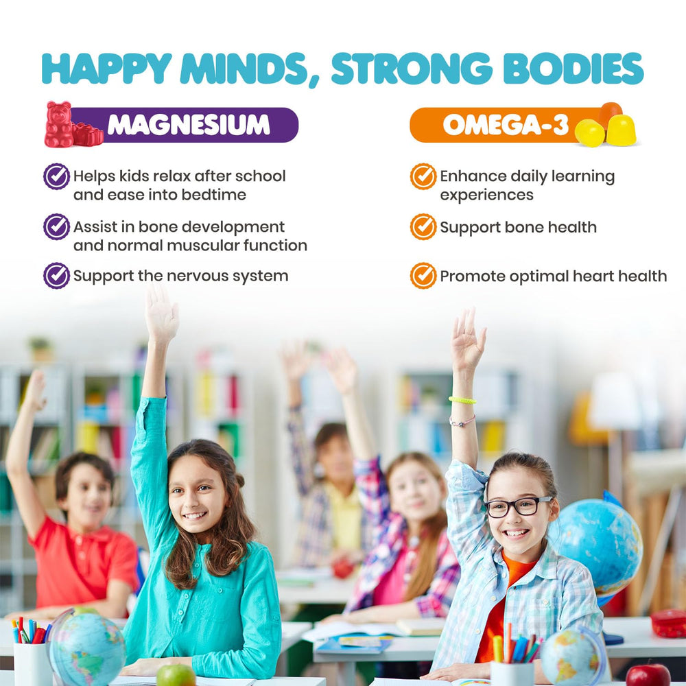 DR. MORITZ Kids Omega-3 Gummies bottle supports balanced daily nutrition.