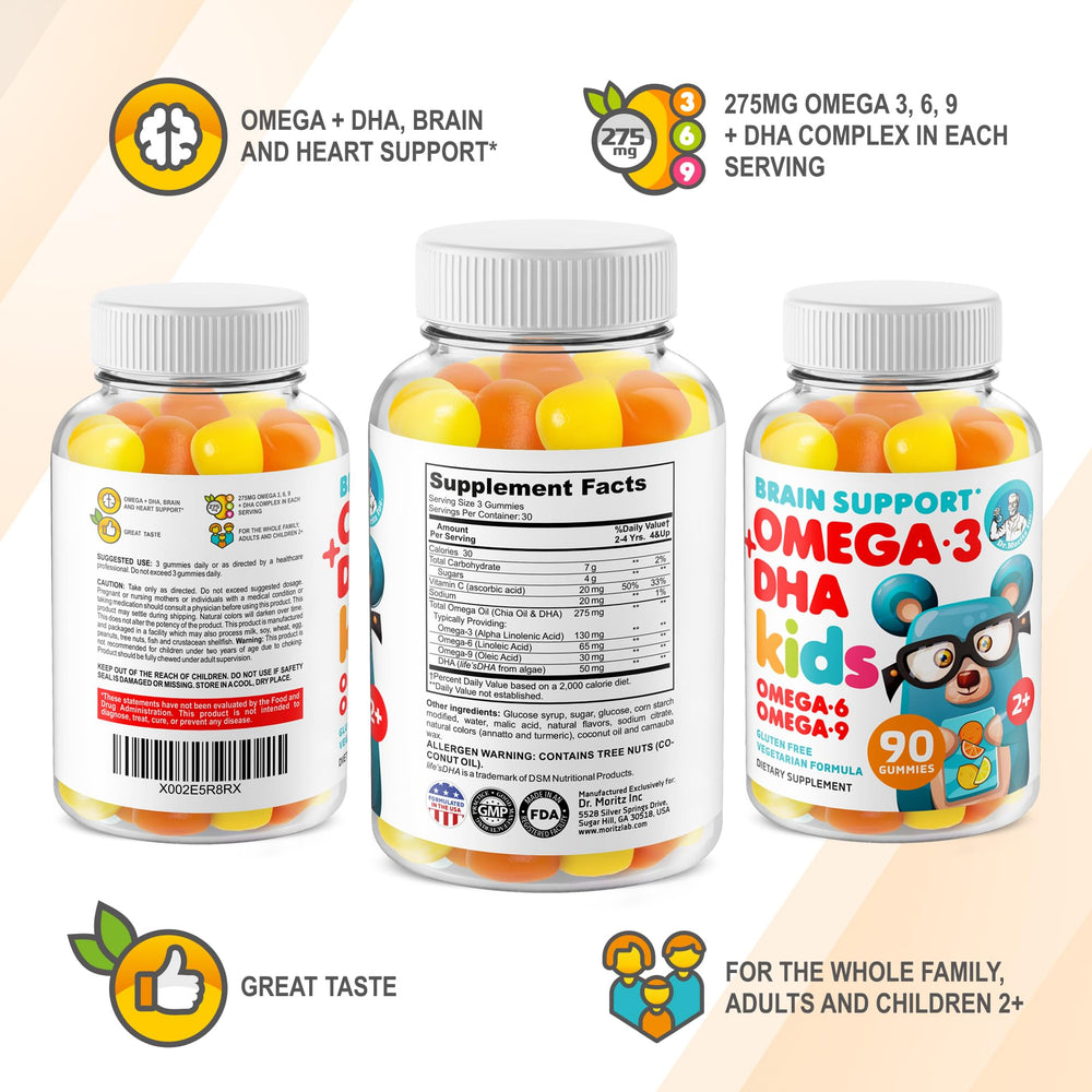 DR. MORITZ no fish oil vegan DHA formula for kids