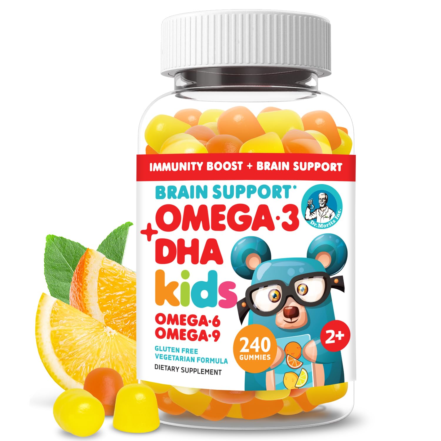 DR. MORITZ vegan omega-3 gummies for kids no fish oil, kid-friendly