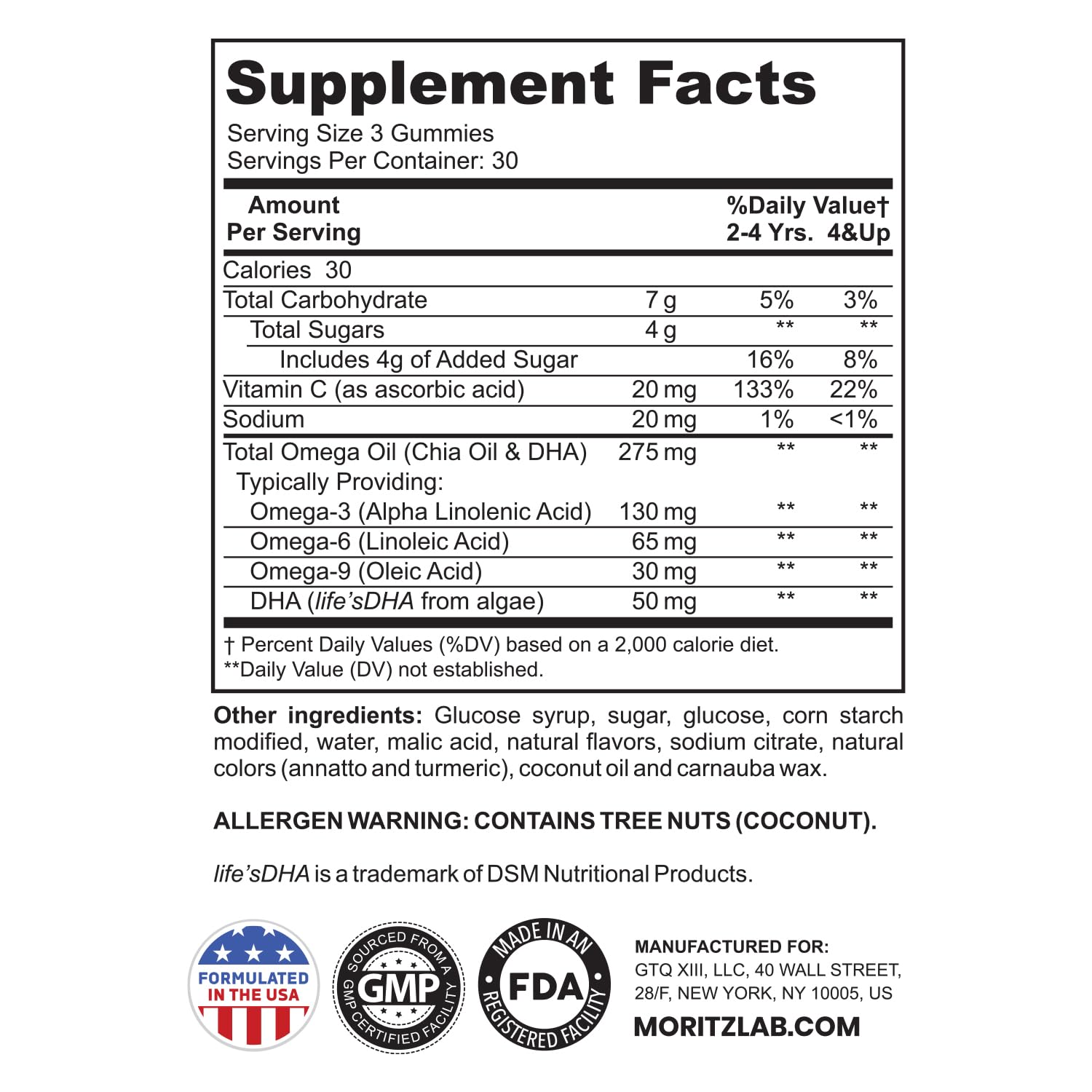 DR. MORITZ gummies show orange and lemon flavors kids enjoy