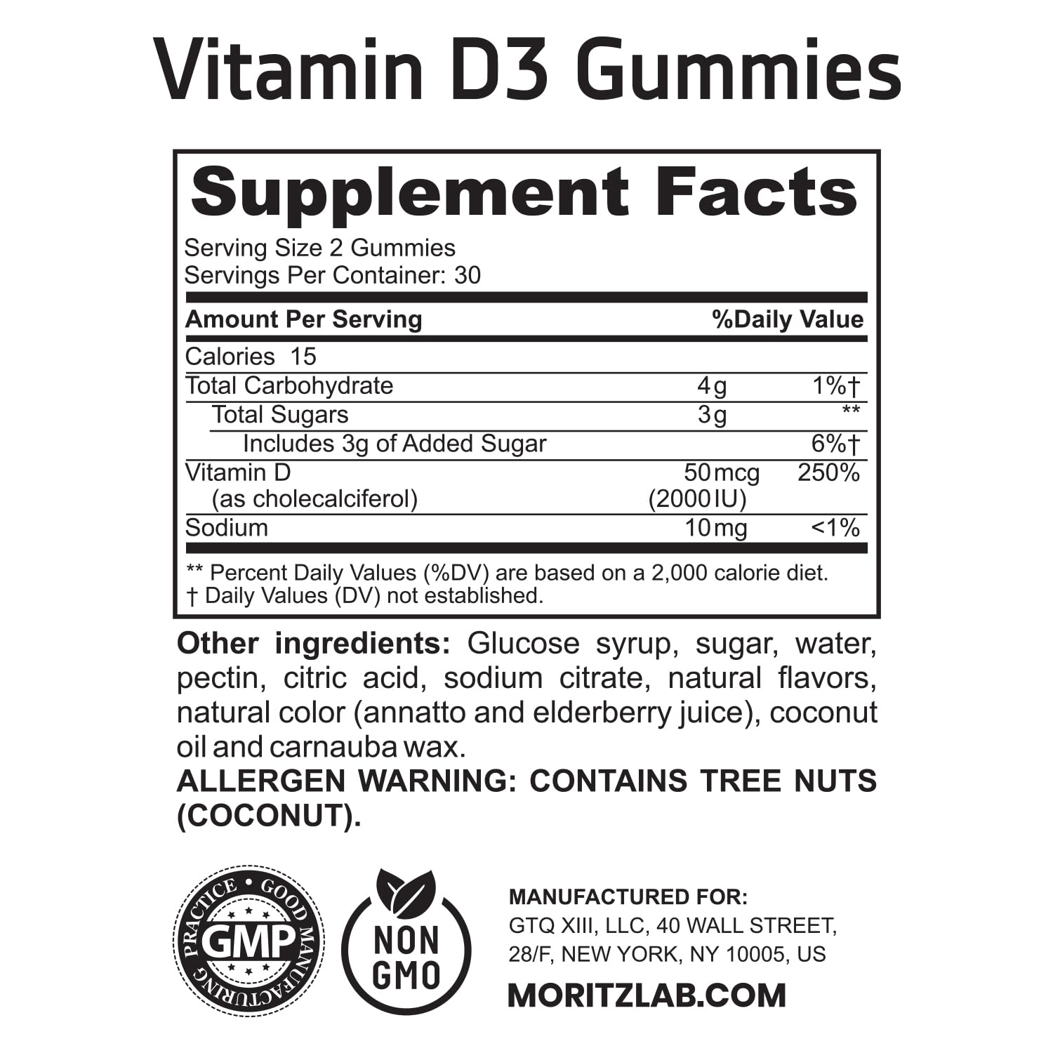 DR. MORITZ 2-pack Vitamin D gummies offer convenient daily use.