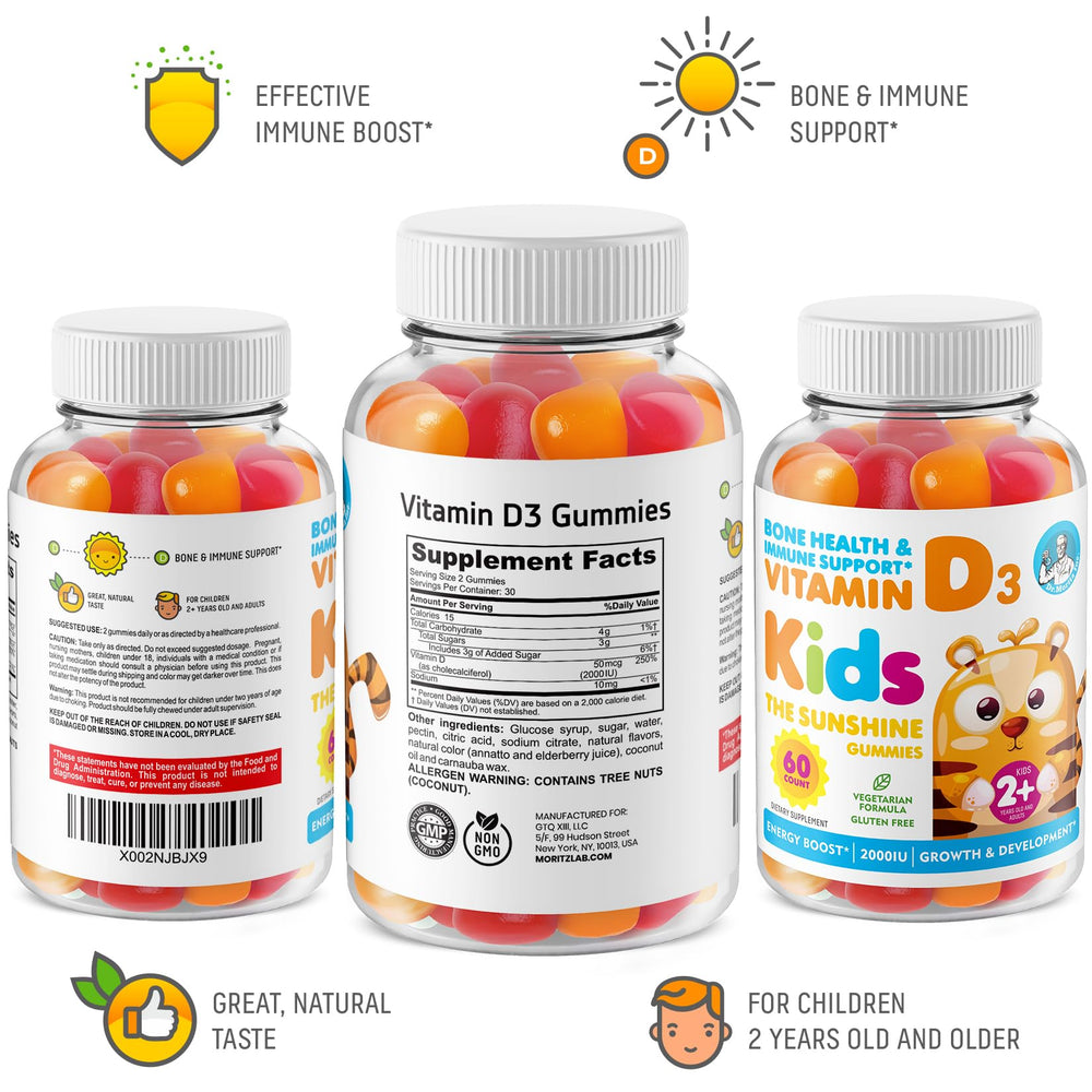DR. MORITZ plant-based, gelatin-free gummies suitable for vegetarians.