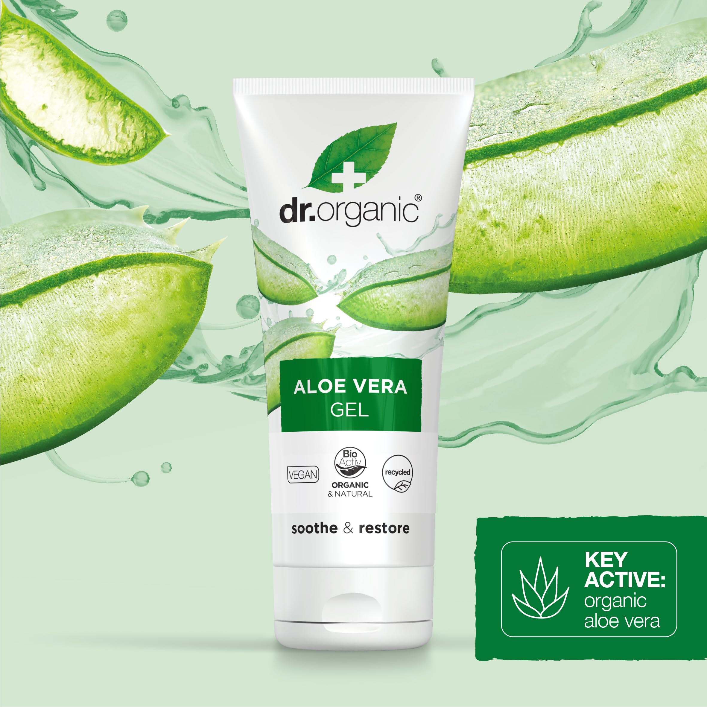 Dr Organic Aloe Vera Gel 200ml smooth finish for daily use