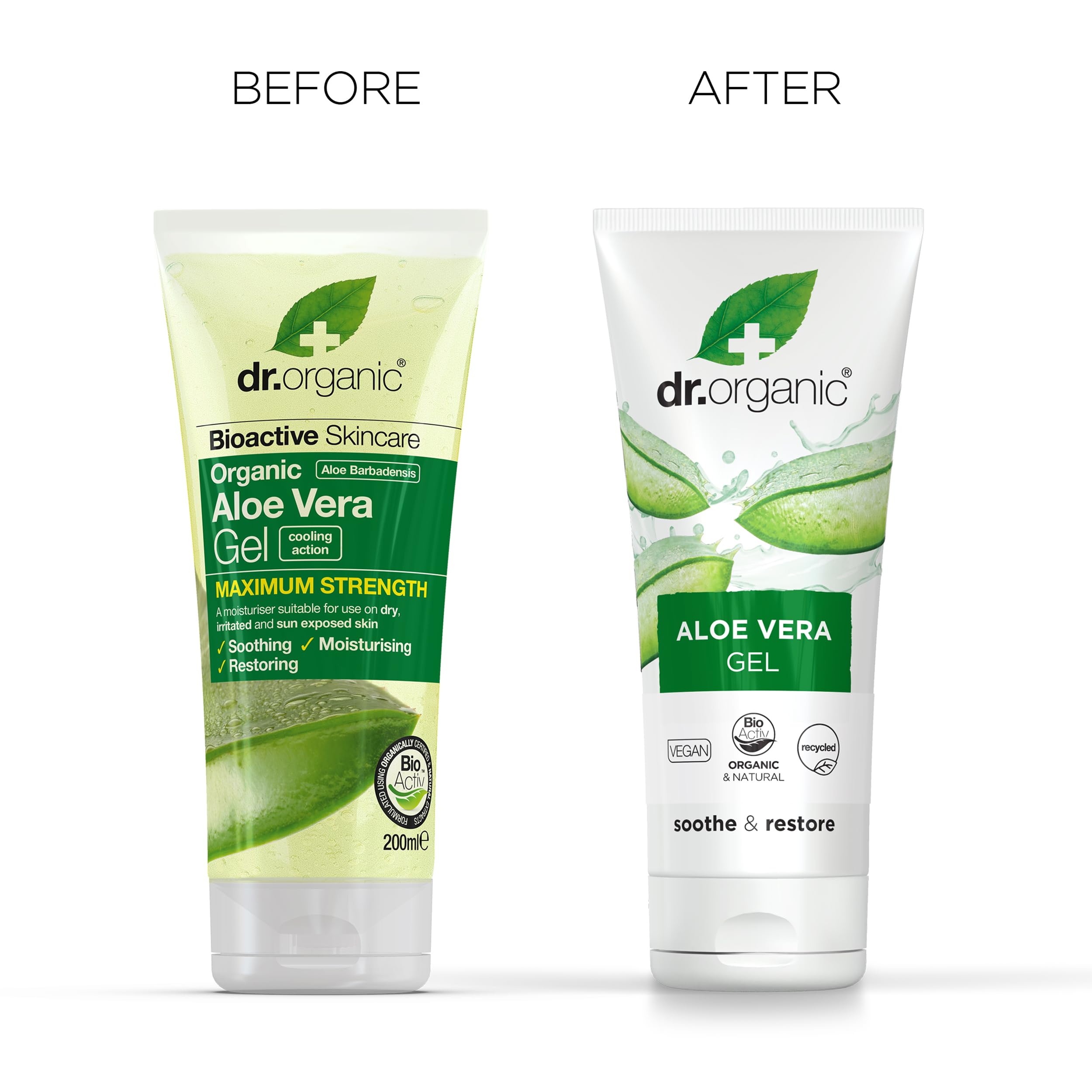 Dr Organic Aloe Vera Gel 200ml routine use for calm and refreshed skin