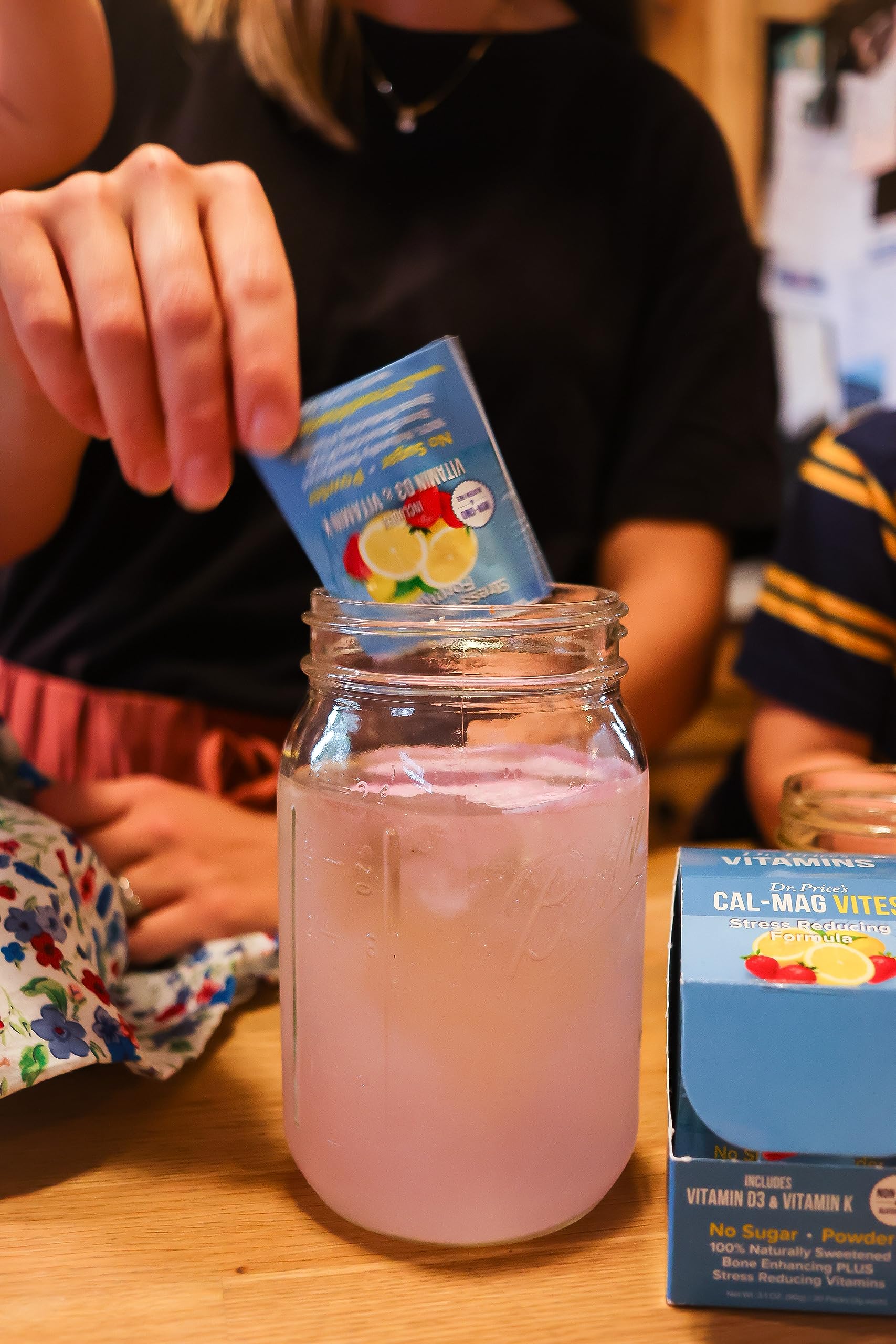 Dr. Price's Cal-Mag Vites calming mineral drink supporting daily routines.