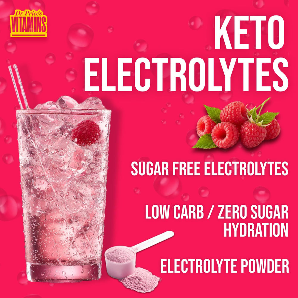 Dr. Price's Electrolytes Raspberry with 72+ trace minerals for recovery
