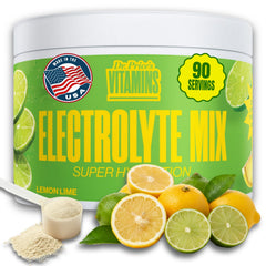Dr. Price’s Electrolytes Lemon Lime bulk pack shows a clean, sugar-free hydration option for workouts.