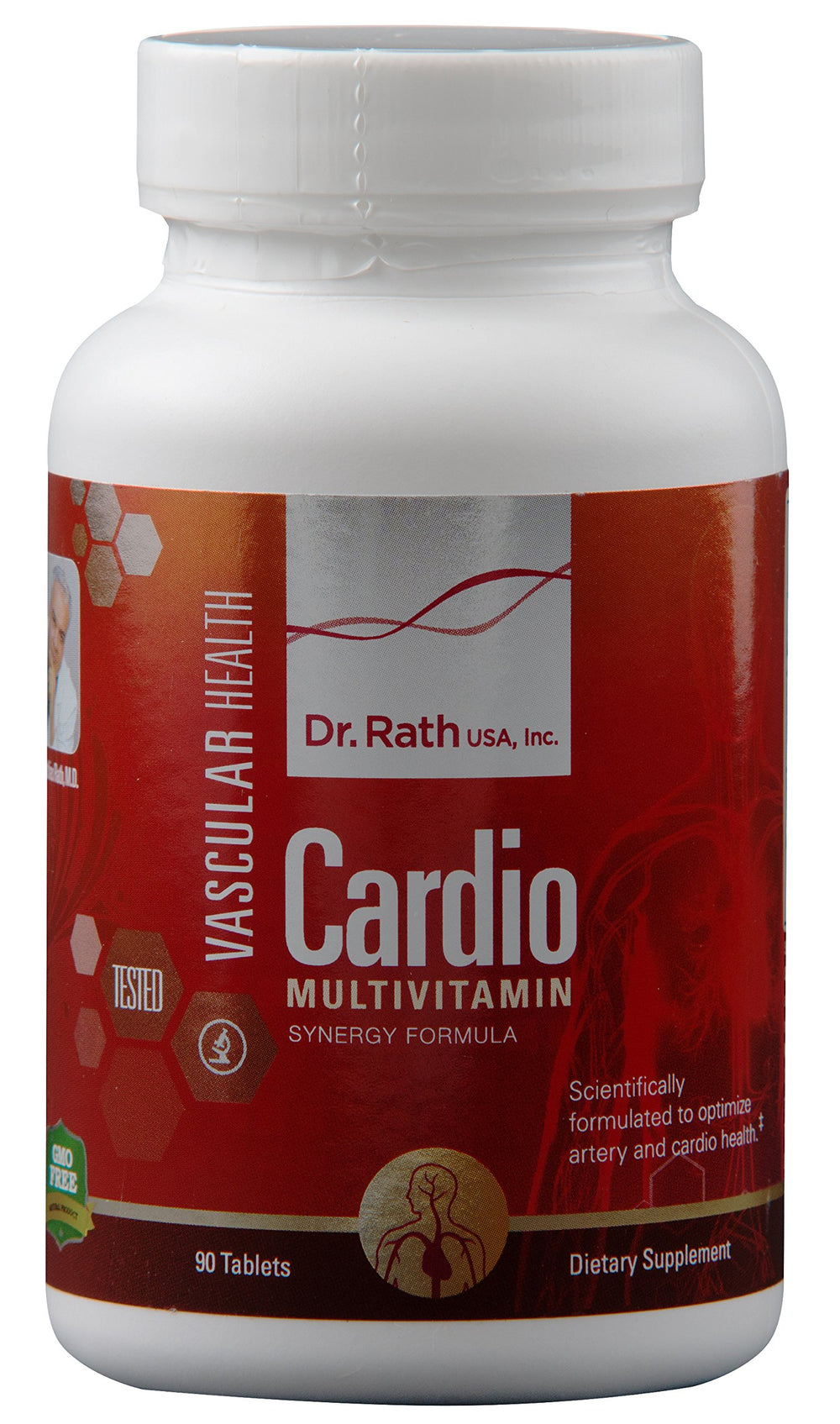 Dr. Rath Cardiovascular Health 90 Tabs bottle supports daily vascular wellness