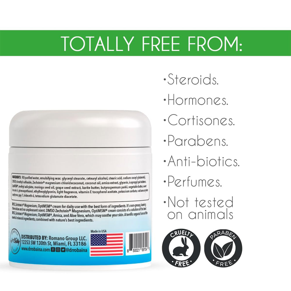 Dr. Robaina DMSO Cream after-workout use for soothing post-activity hydration.