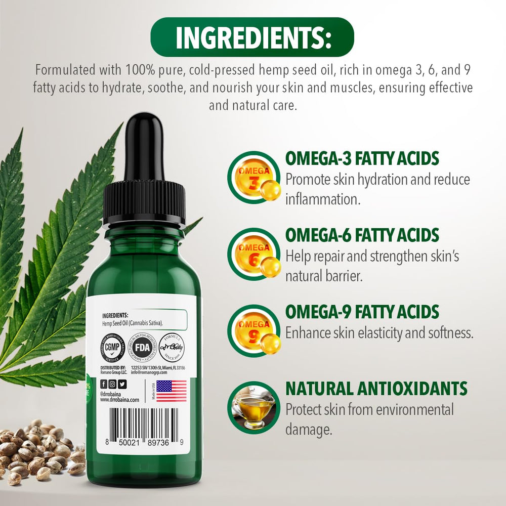 Nourished skin after using Dr. Robaina hemp seed oil on dry patches