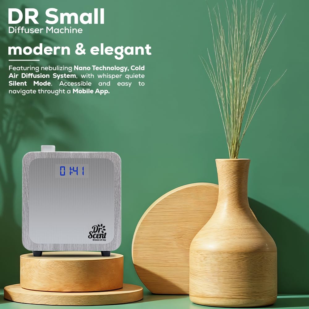 Dr Scent Breeze of Joy diffuser white top view showcases compact design for home use
