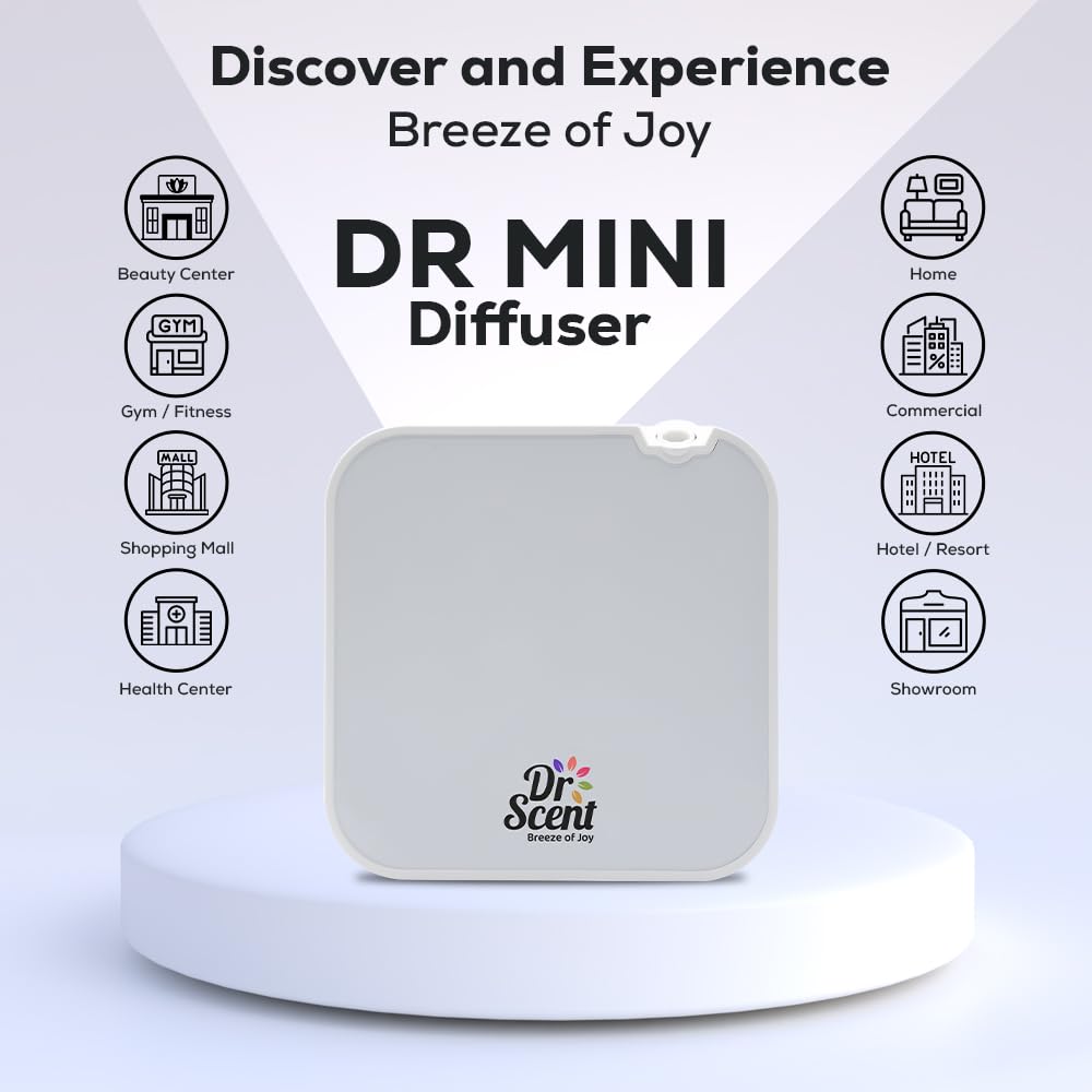 Dr Scent Breeze of Joy Mini Diffuser power options enable flexible setup.