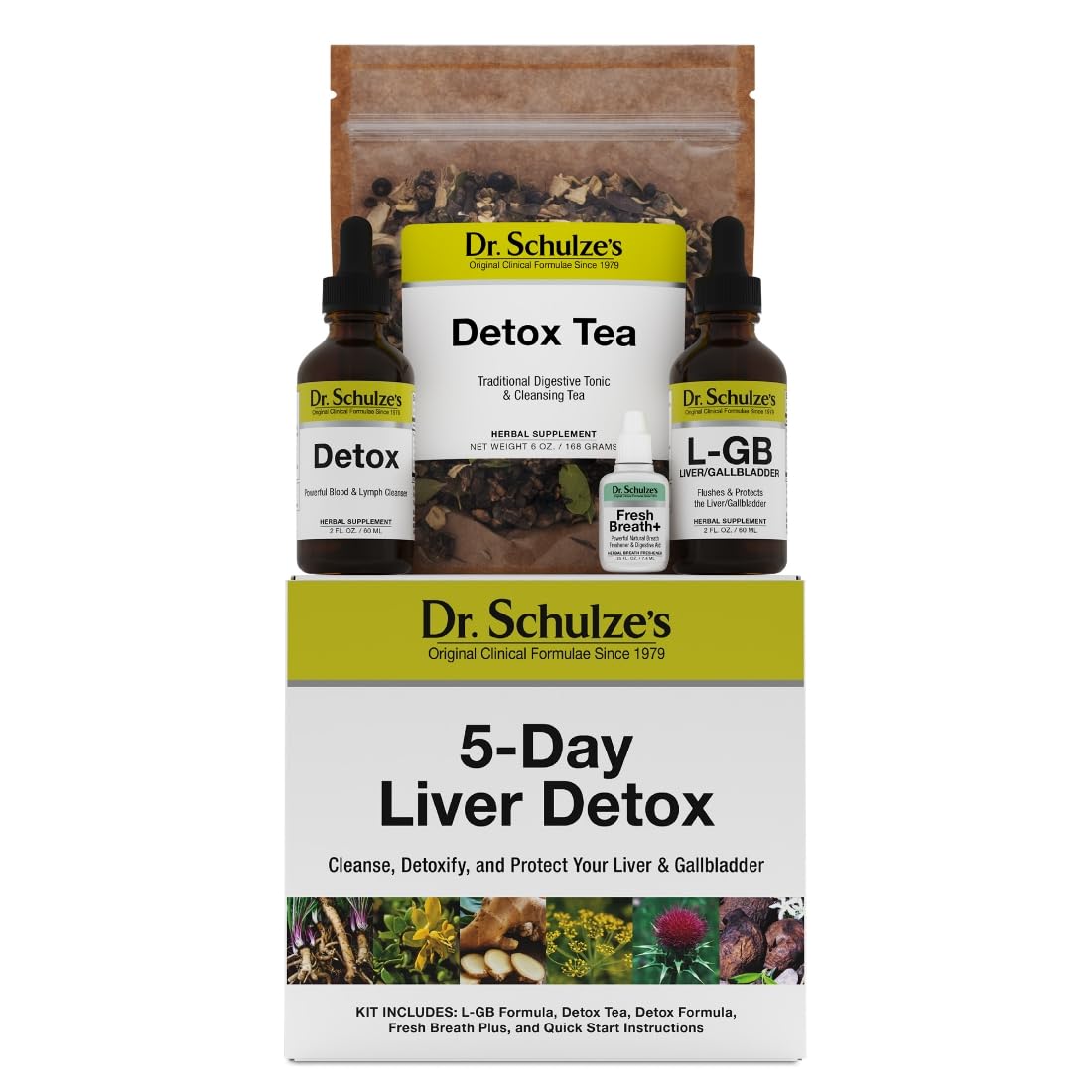 Dr. Schulze's 5-Day Liver Detox bottle ready for a gentle cleanse.