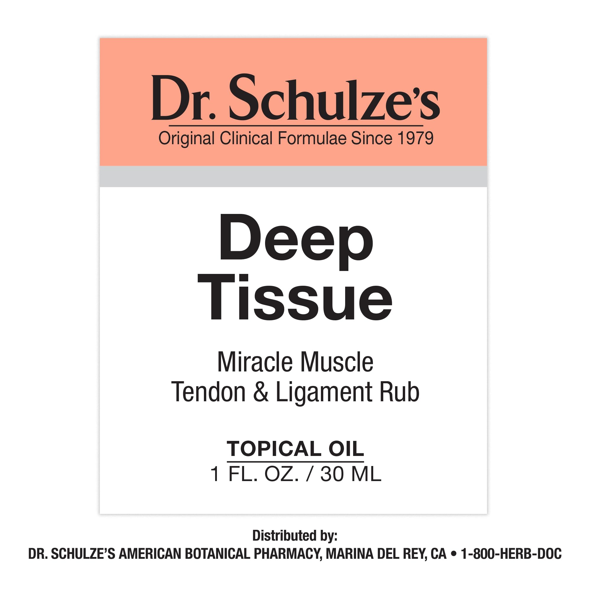 Dr. Schulze's Deep Tissue Oil applied post-workout after exercise sessions.