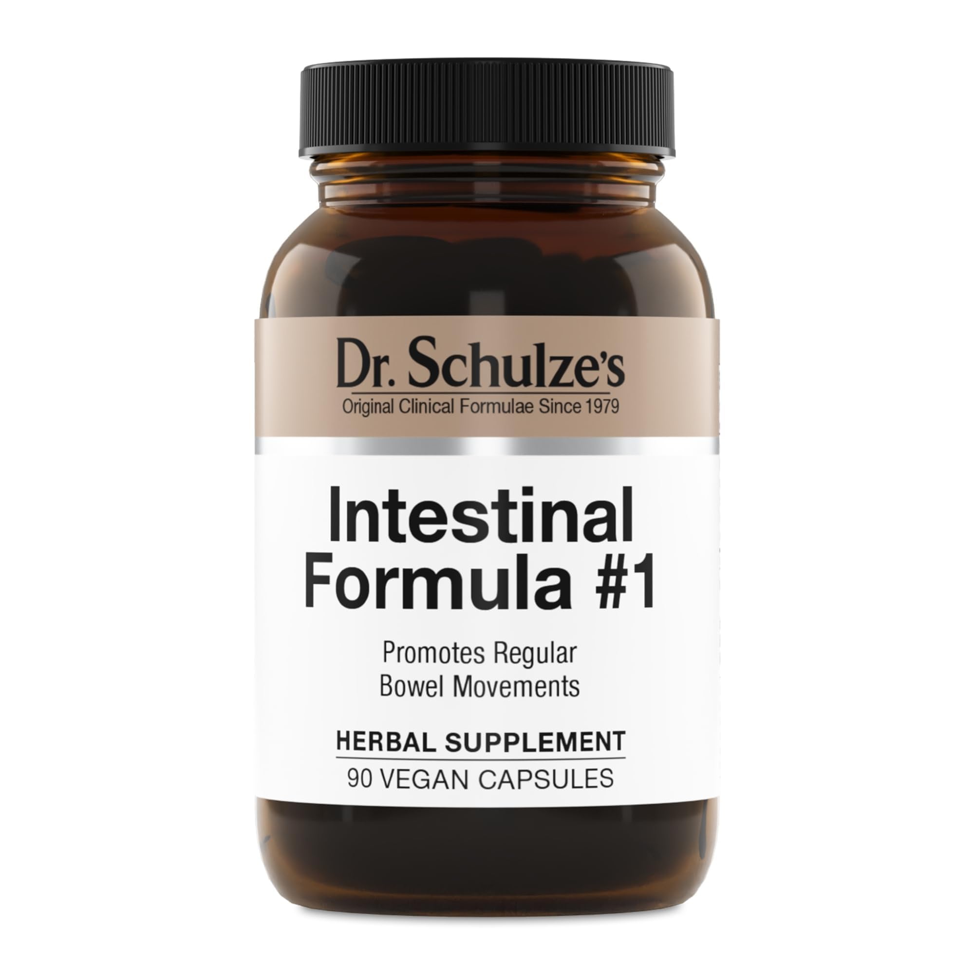 Dr. Schulze's Intestinal Formula 1 bottle supports daily, plant-based gut cleansing.