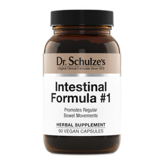 Dr. Schulze's Intestinal Formula 1 bottle supports daily, plant-based gut cleansing.