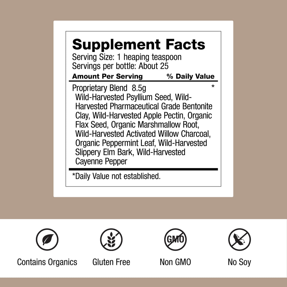 Dr. Schulze's Intestinal Formula #2 label detail highlights vegan, gluten-free ingredients.
