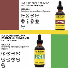 Dr. Schulze's wild harvested herbs highlight purity.