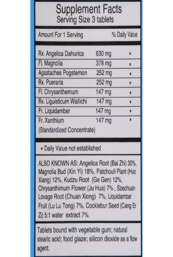 Dr. Shen's Sinus tablets made in USA with FDA inspected facilities.
