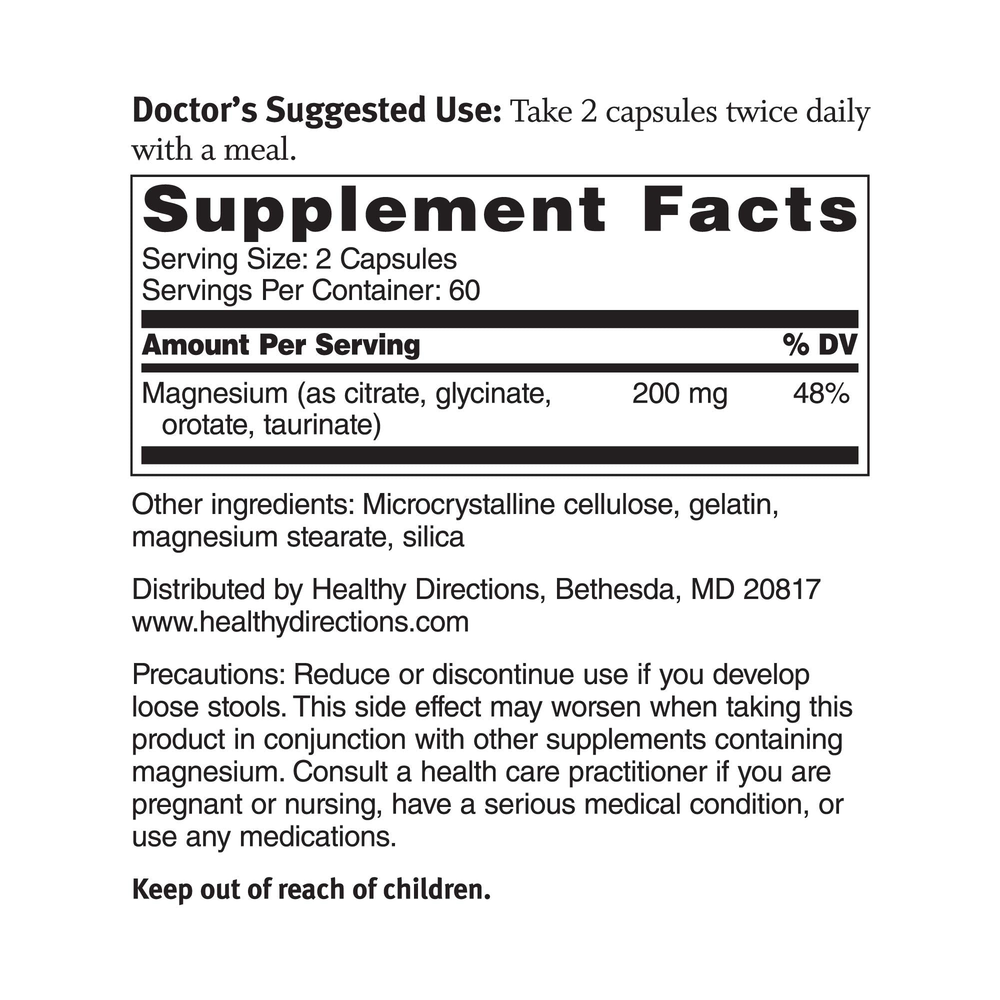 Dr. Sinatra Magnesium Broad-Spectrum label highlighting 400 mg per dose
