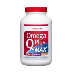 Dr. Sinatra Omega Q Plus MAX bottle front showing heart support formula