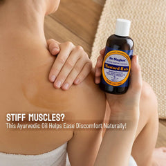 Dr. Singha's Mustard Rub pour shows easy post-workout application
