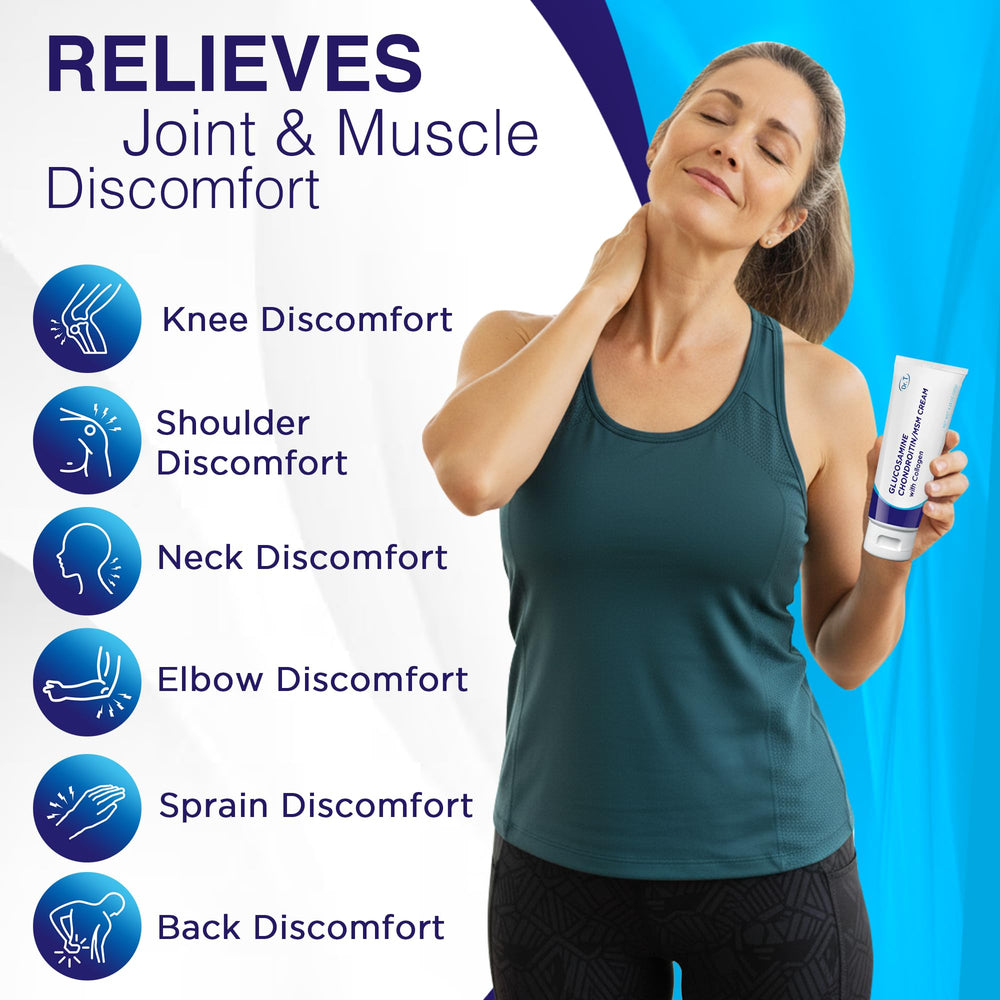 Dr. T Glucosamine Chondroitin cream with menthol provides cooling relief after workouts