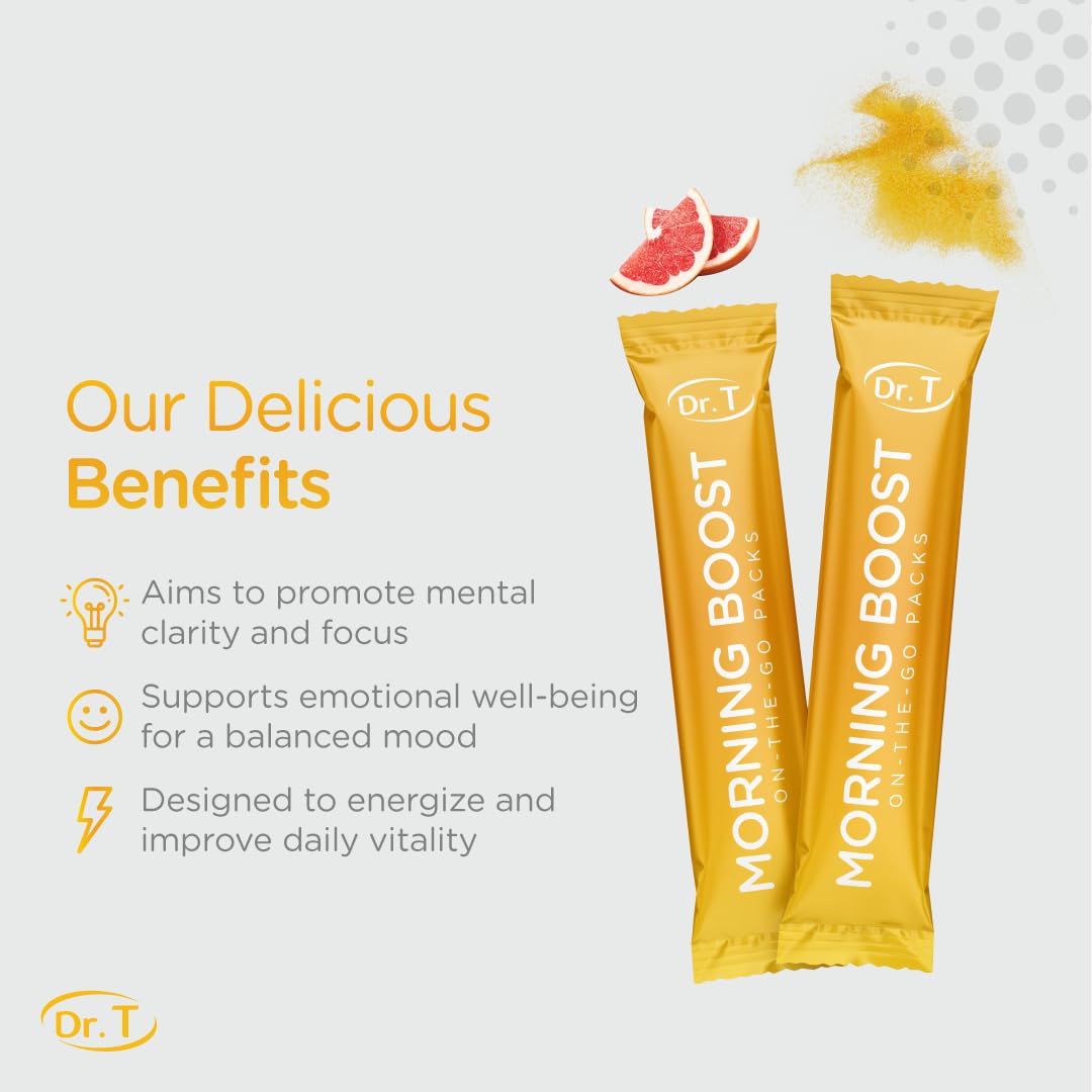 Dr. T Morning Boost vitamins B6 and B12 supporting sharper focus