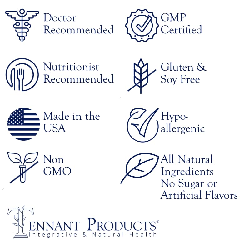 Dr. Tennant's Restore vanilla ingredients panel highlights natural, non-GMO formula