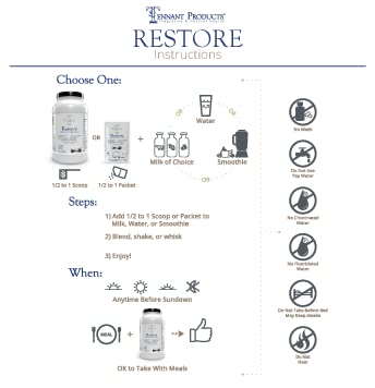 Vanilla shake made with Dr. Tennant's Restore for a convenient meal alternative