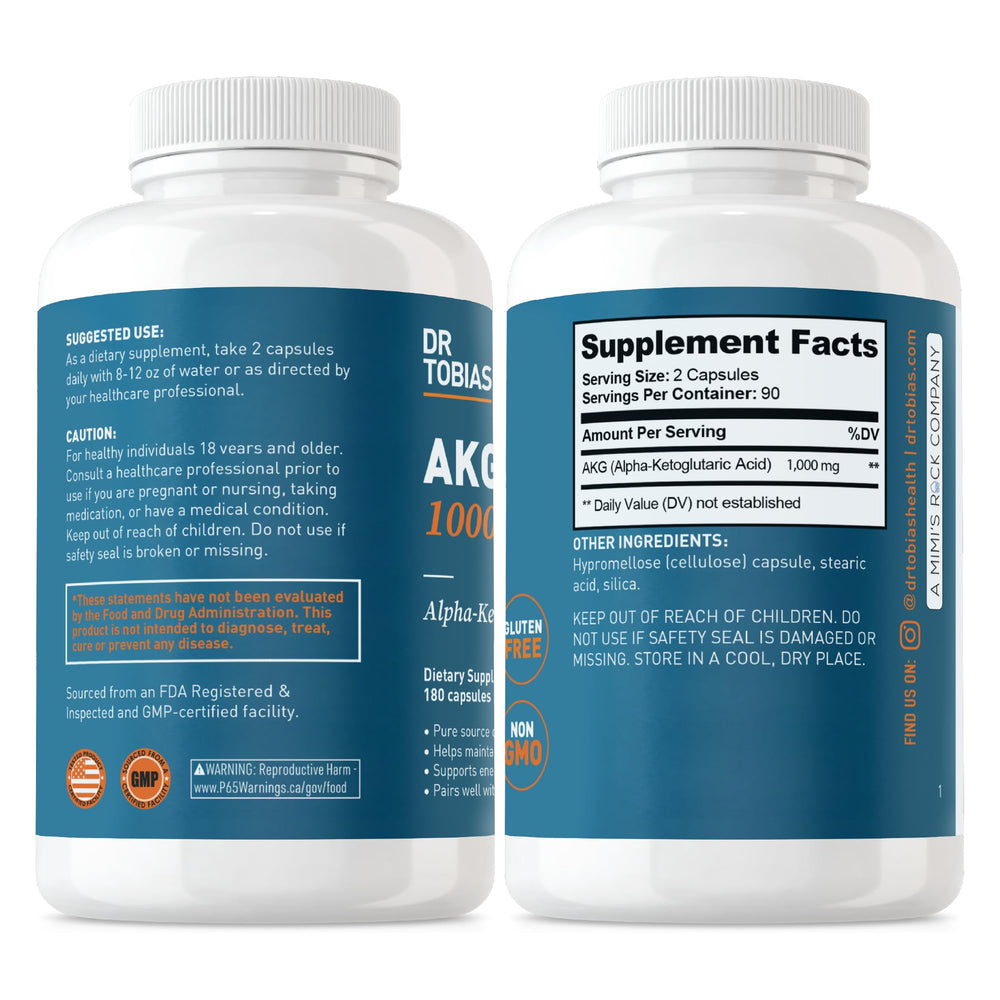 90 servings pack image for Dr. Tobias AKG supplementation