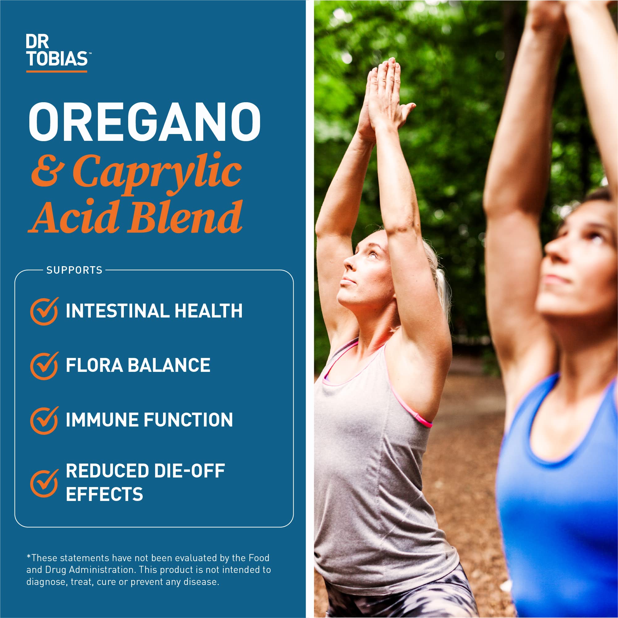 Dr. Tobias capsules in hand illustrate convenient gut health supplementation