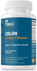 Dr. Tobias Colon Cleanse bottle with 28 capsules for daily use.