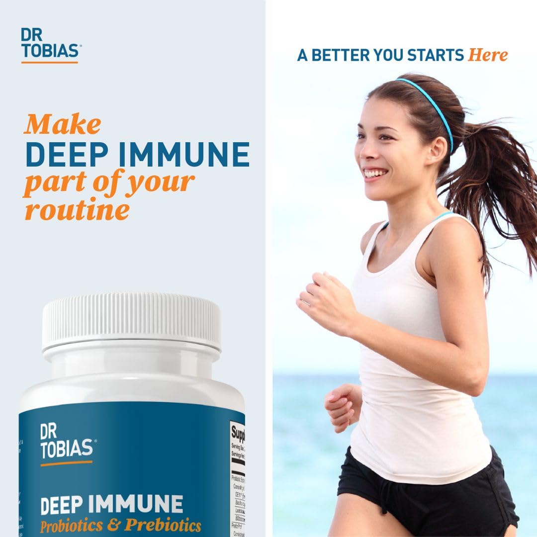 Dr. Tobias Deep Immune daily-use setup with glass of water.
