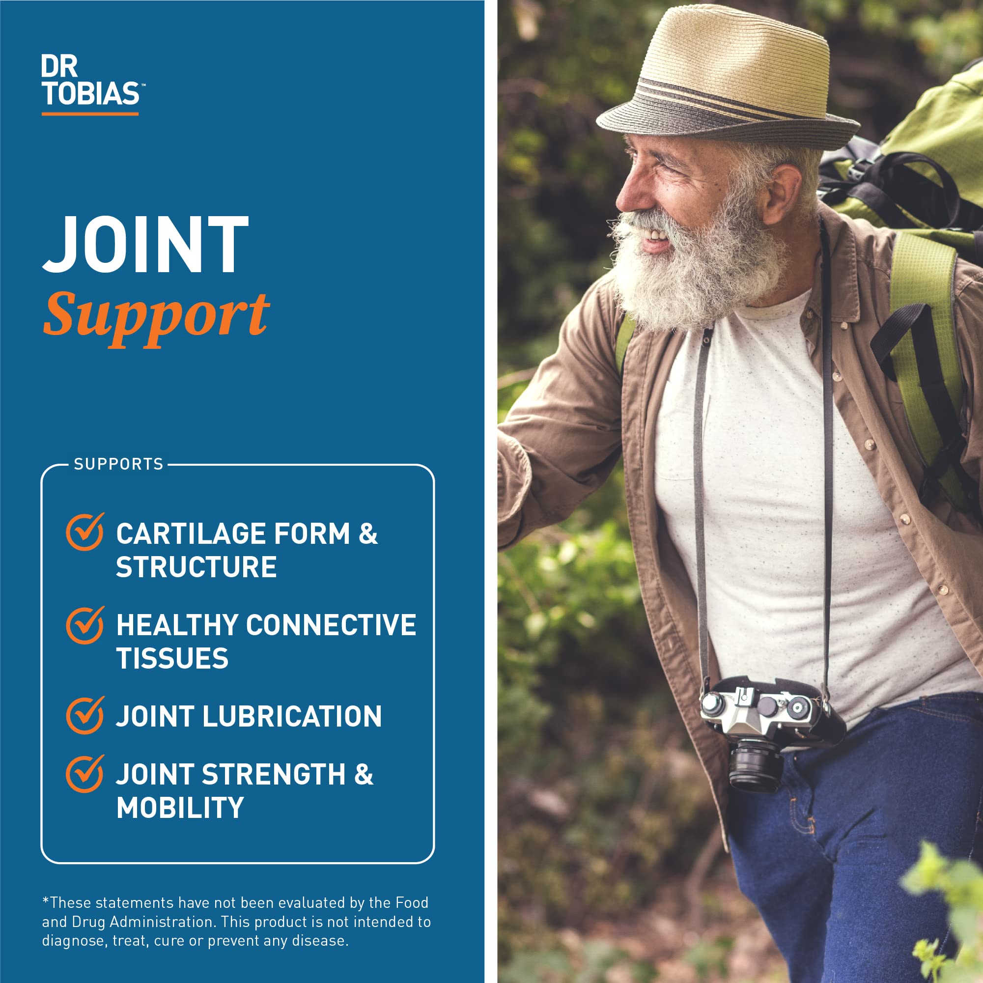 Dr. Tobias Joint Support capsules close-up for daily joint care.