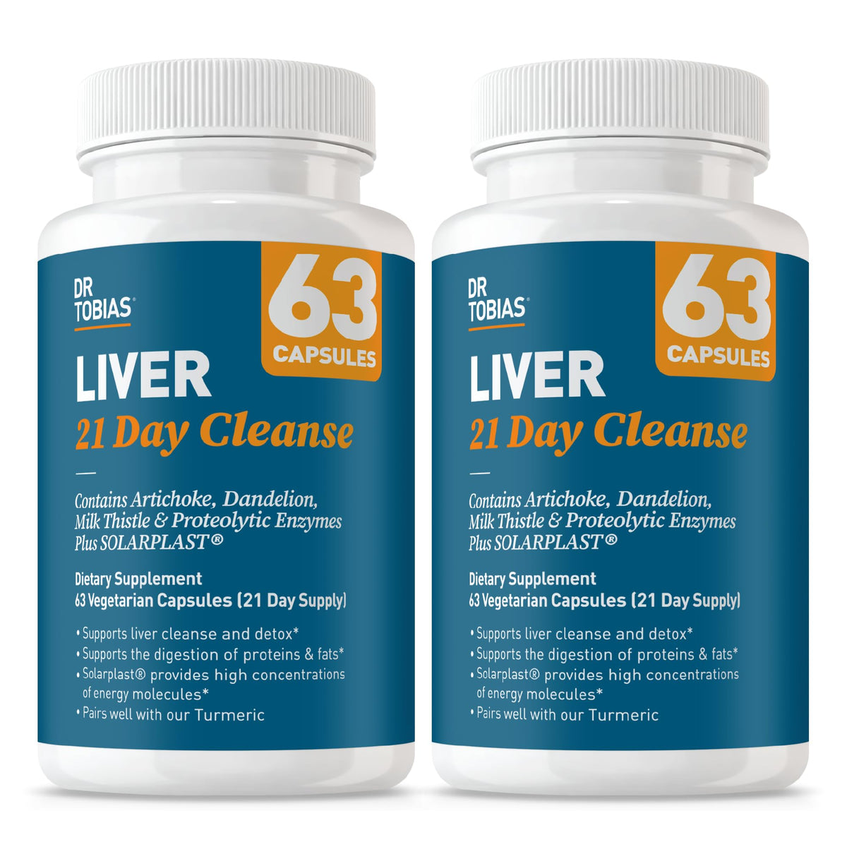 Dr. Tobias Liver 21 Day Cleanse bottle with capsules for daily detox support