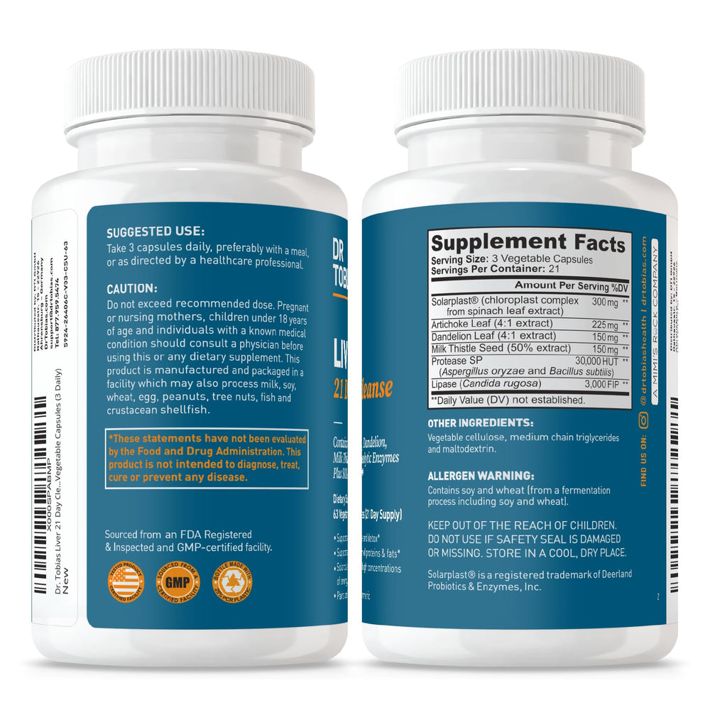 Dr. Tobias Liver Cleanse graphic of digestive enzymes for smoother digestion