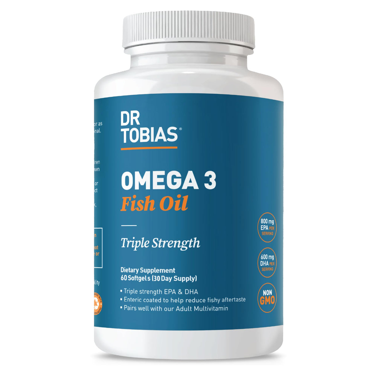 Dr. Tobias Omega-3 triple-strength softgels deliver EPA and DHA for daily wellness