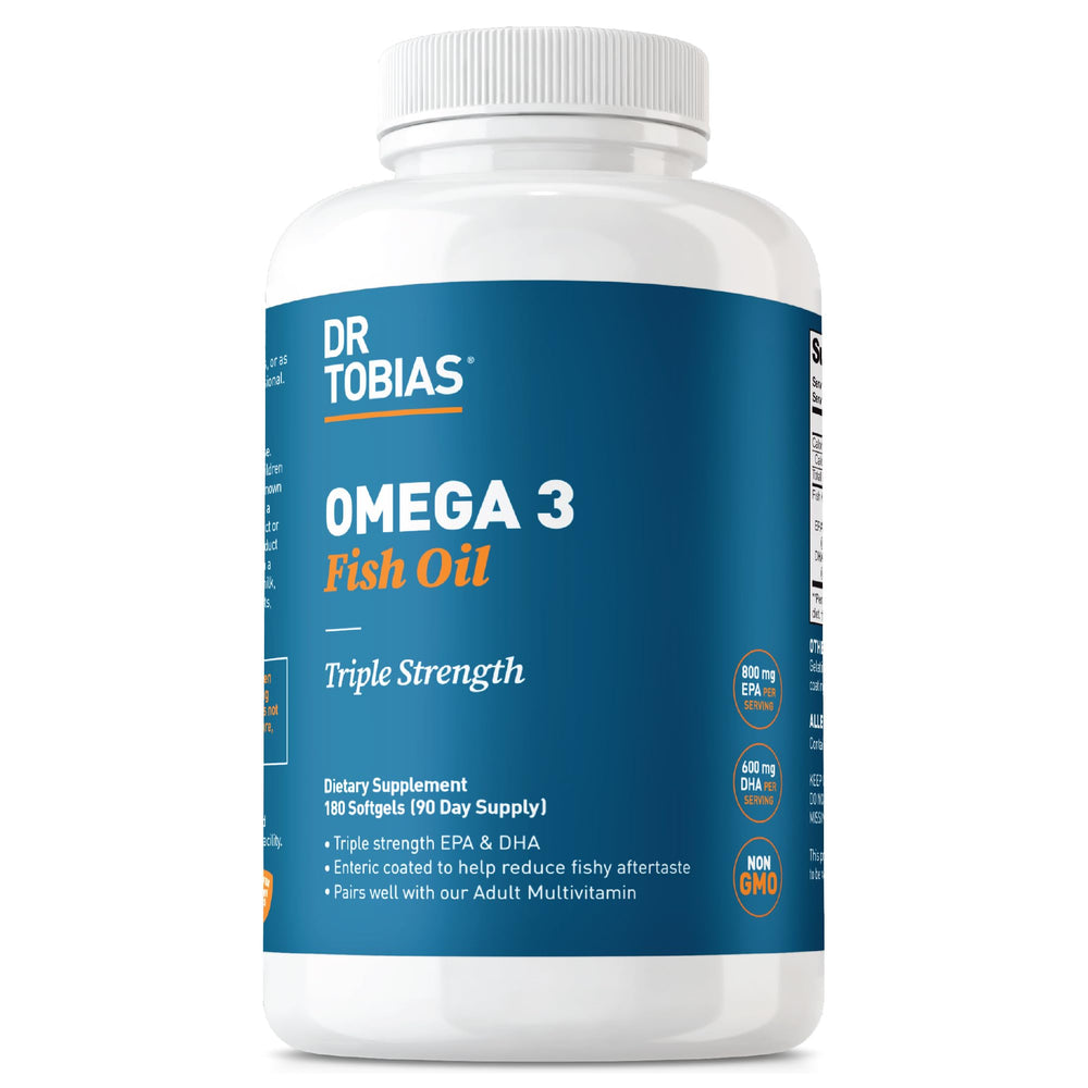 Dr. Tobias Omega3 triple-strength bottle for daily high-potency use
