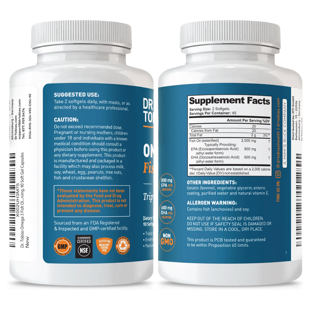 US-made GMP facility behind Dr. Tobias omega-3 production