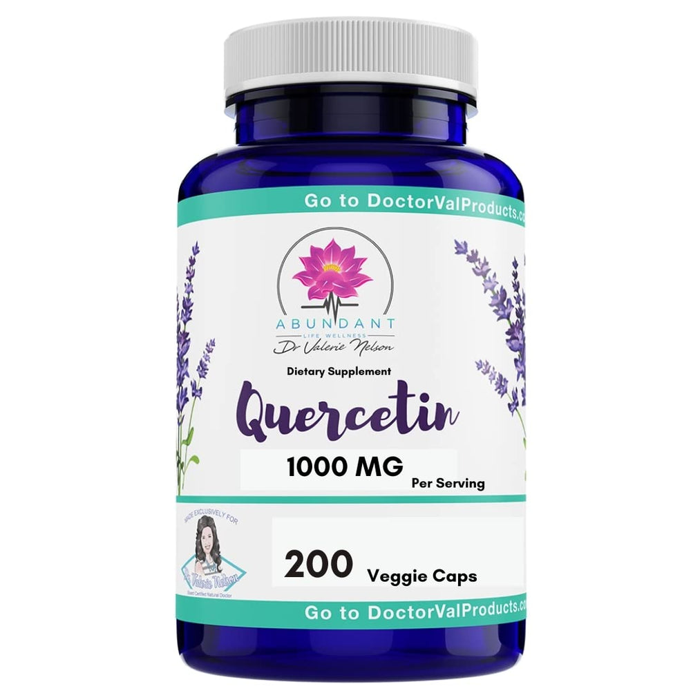 Dr. Valerie Nelson Quercetin 500mg bottle front view supports everyday wellness