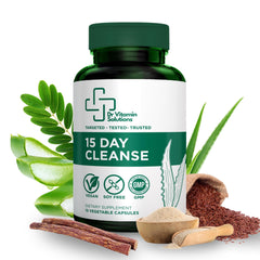 DR VITAMIN SOLUTIONS 15 Day Cleanse bottle with gentle detox support for occasional cleansing.