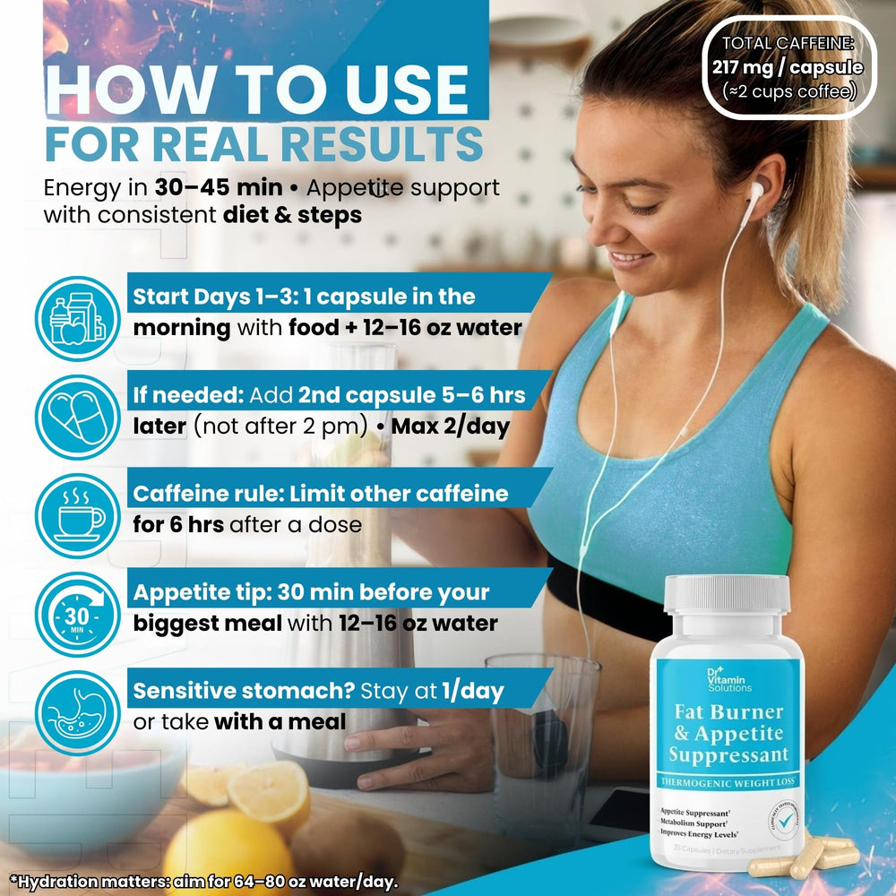 DR VITAMIN SOLUTIONS caffeine and theobromine blend for steady daytime energy.