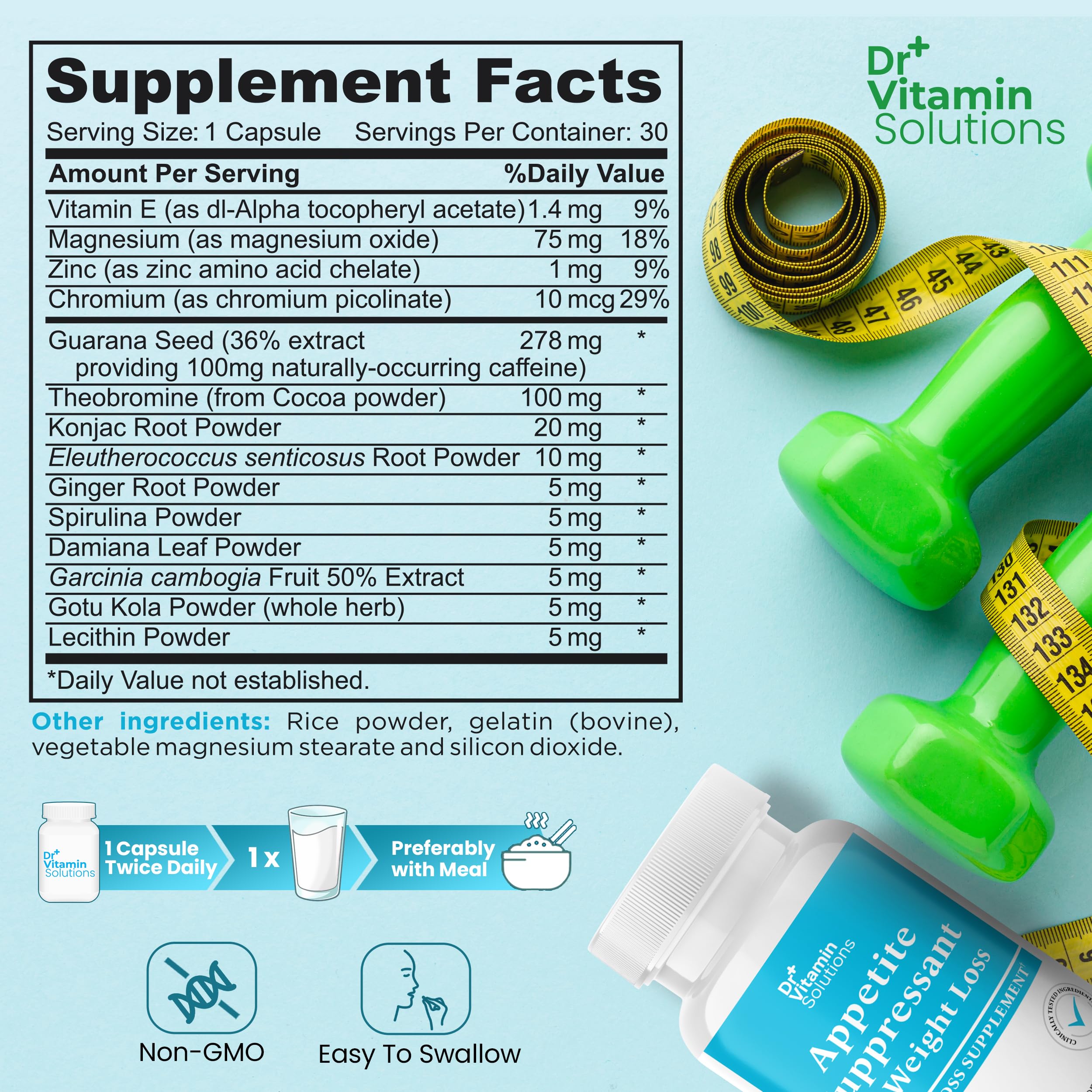 DR VITAMIN SOLUTIONS Ephedra-free thermogenic pill for focused energy.