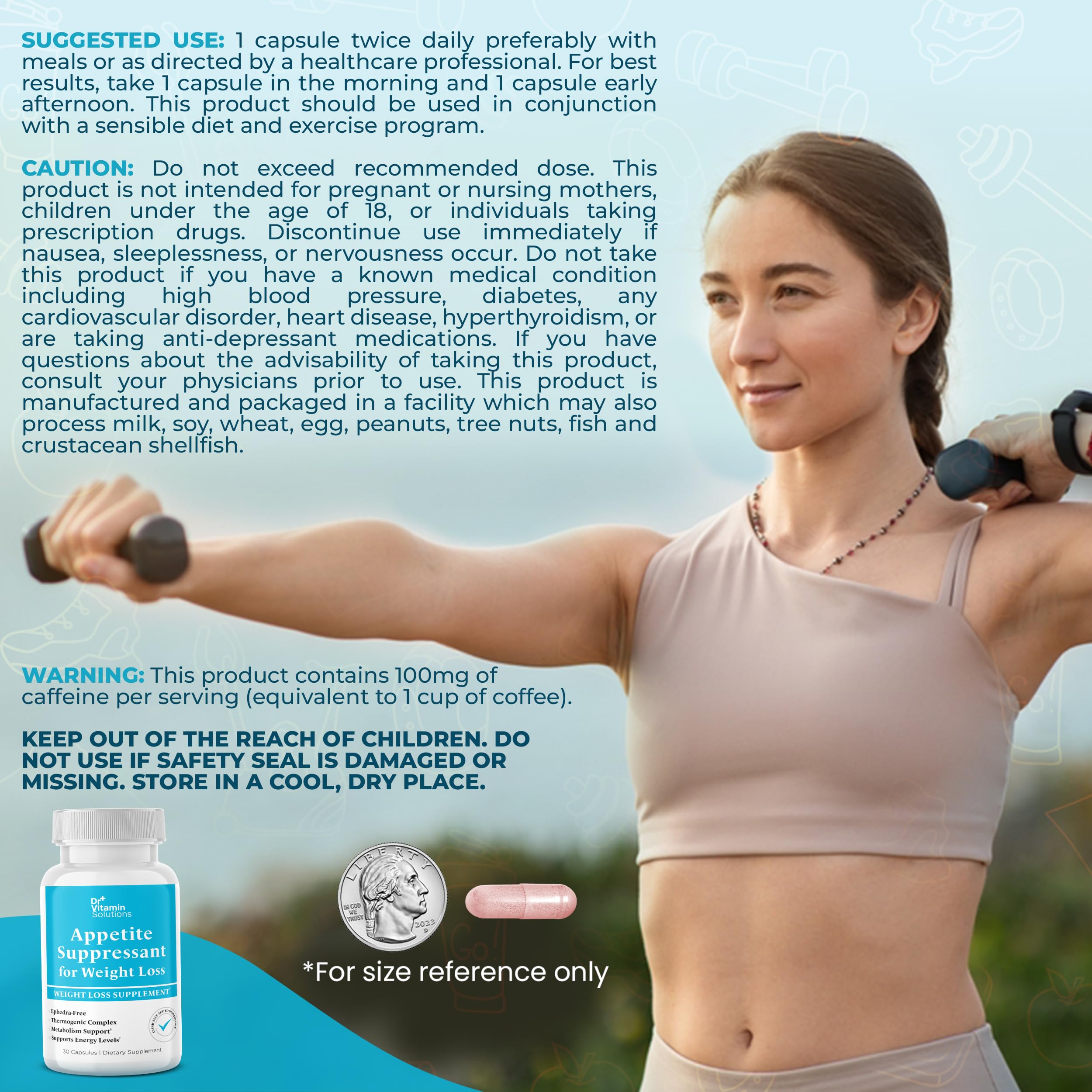 DR VITAMIN SOLUTIONS Gluten-free easy-swallow capsule fits daily routine.