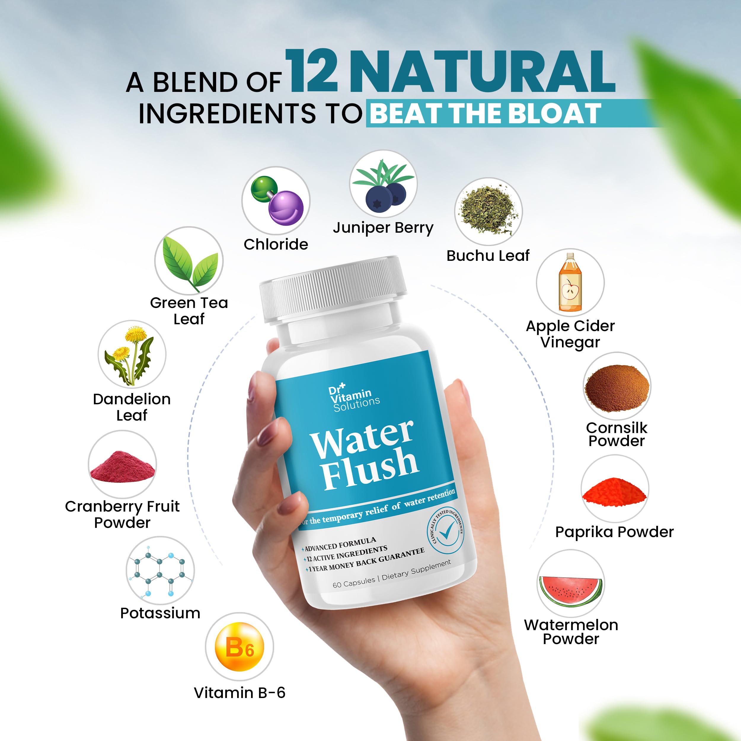 DR VITAMIN SOLUTIONS home-use scene with a glass of water