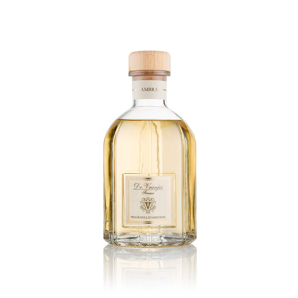 Dr. Vranjes Ambra Diffuser 1250ml bottle releasing warm amber aroma